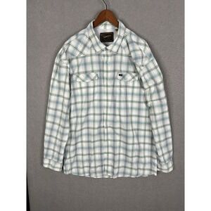 Howler‎ Bros H-Bar-B Tech Shirt Mens XXL Plaid Snap Western Fishing Vent